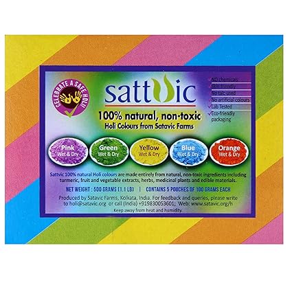 Sattvic Farms Natural Holi Color Powder (Gulal)
