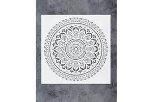 G GSS DESIGNS GSS Designs Large Mandala Wall Art Stencil (16x16Inch) - Mandala Stencils for Furniture, Walls, Floors - Mandalas for DIY Home Decor(SL-065)