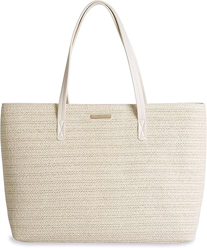 beige beach bag