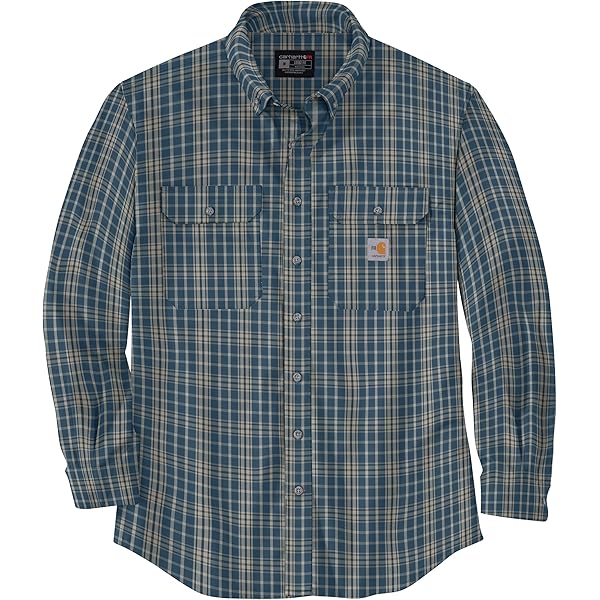 ぞうさん⭐︎ Carhartt Men's Rugged Flex Rigby Long Sleeve Work Shirt Dark