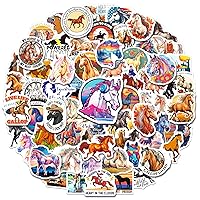 YTSQLER 200 PCS Horse Stickers, Pony Riding Stickers for Horse Party Favors Laptop Water Bottle Helmet, Waterproof Riding Decals for Kids Teens Adults