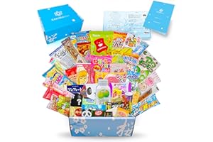 Sakura Box Japanese Candy & Snacks Dagashi Set & Pamphlet 50 Pieces Japanese Food Gift Box