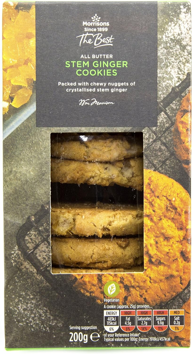 Morrisons The Best Stem Ginger Cookies, 200 g Amazon.co.uk Grocery