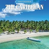 Red Robin 2026 Caribbean Monthly Wall Calendar | 12" x 24" Open | Premium Thick & Sturdy Paper | Hangable 12 Month Calendar | Lined Notes & To Do Area | Vivid Images | Plastic Free
