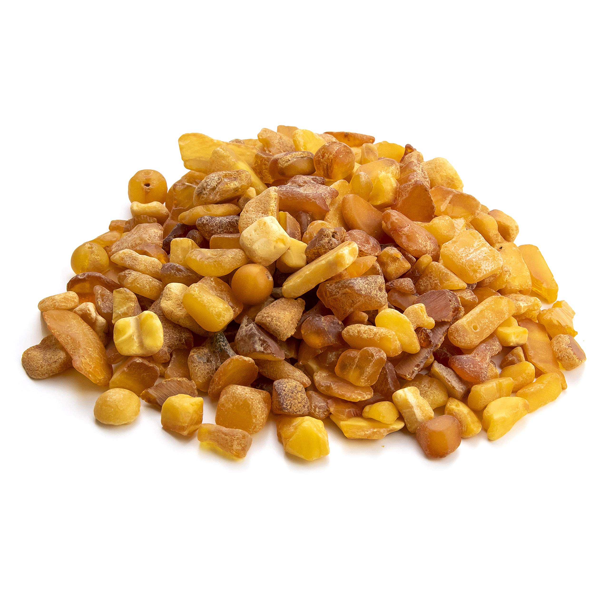Amber Culture Baltic Amber Manufacturing Leftovers Baltic Amber Resin, Genuine and Natural. Random Lot (100 Grams / 3.4 Ounces)