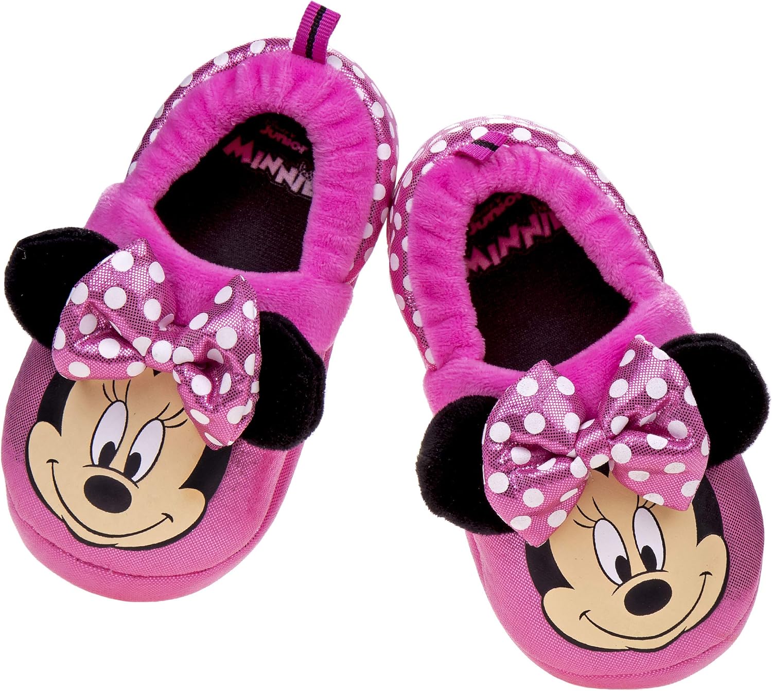  | Disney Boys and Girls Soft Plush Slip-On Slippers - Minnie and Mickey Mouse | Slippers