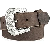F&L CLASSIC mens Western full grain Leather belt Strap w/Snaps for Interchangeable Buckles, USA,