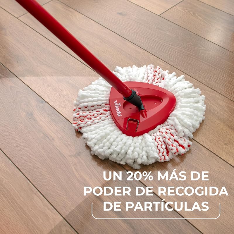 Conjunto de Esfregões Turbo com Caçamba e Máquina Rotativa Ativada por Pedal | Poste telescópico de 65 a 131 cm | | Recarga de Microfibra | Limpeza Profunda com Menos Esforço