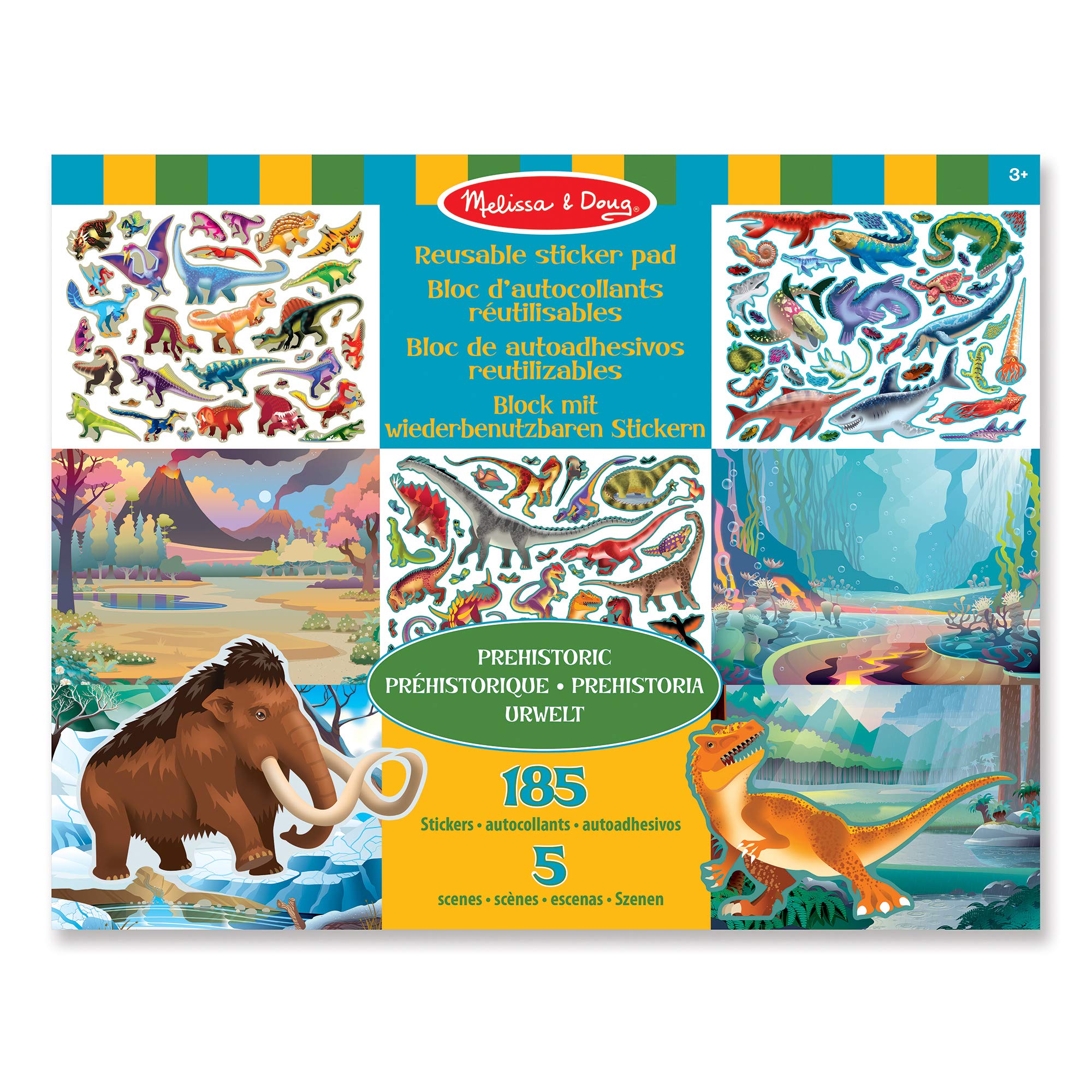 Melissa & Doug Reusable Puffy Stickers-Dinosaurs | Activity Books | 3+ | Gift for Boy or Girl