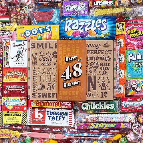 Vintage Candy Co. 48th Birthday Retro Candy Gift Basket - 1977 Party ...
