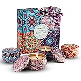 Candles Gift for Women, Scented Candles, 10% Essential Oil Aromatherapy Candle, 4 Pc Stress Relief Gifts for Women, 120h Burning Soy Candles for Home, Birthday, Mother's Day Gifts for Men