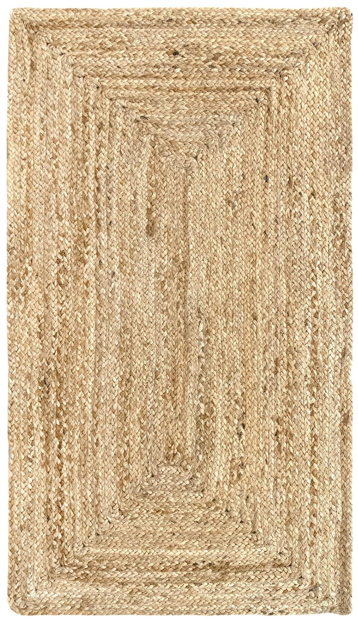 HAMID Jute Alhambra natural colour rug – 100% jute fibre (60 x 110 cm).
