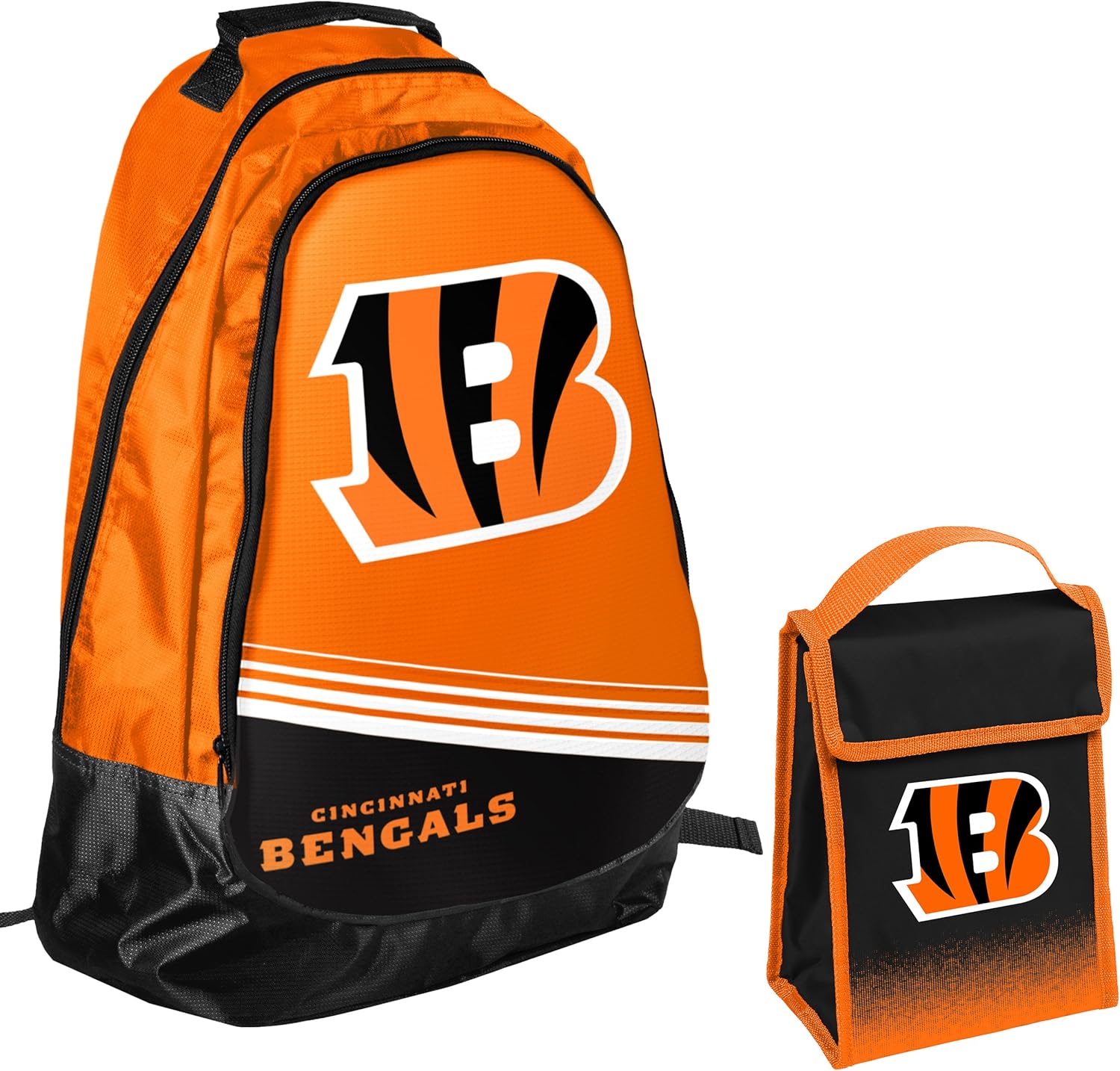 Cincinnati Bengals Official NFL One Size Backpack Core Bag Velcro