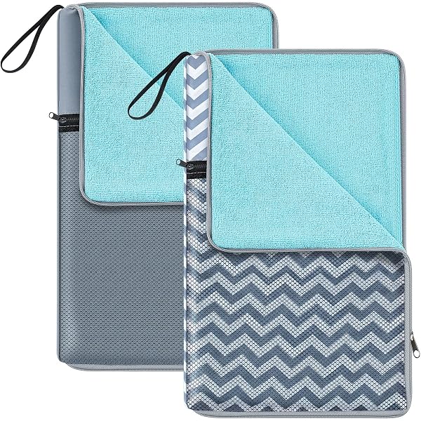 Borsa Organizer Pieghevole Per Pannolini – Tessuto Resistente, Con Cinghie Per Passeggino, Impermeabile, Design Con Orsetto, Blu