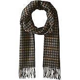 Hickey Freeman Patterned 100% Cashmere Scarf for Men – Ultra-Soft Men’s Winter Scarves, 66-Inches x 12-Inches