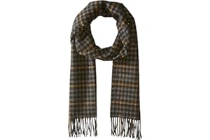 Hickey Freeman Patterned 100% Italian Cashmere Scarf for Men – Ultra-Soft Men’s Winter Scarves, 66-Inches x 12-Inches