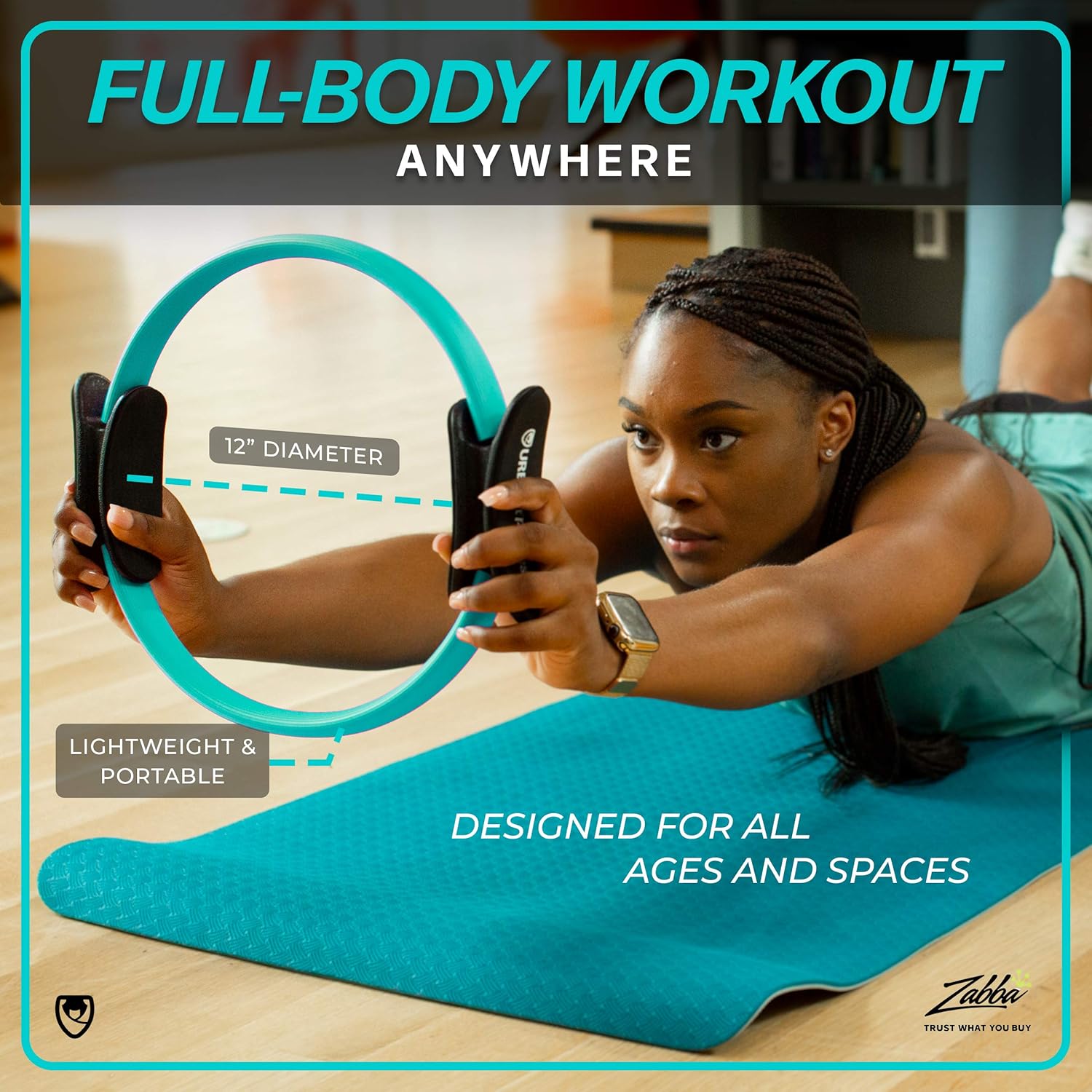 URBNFit Pilates Ring Fitness Circle - Weight Loss Body Toning Magic Circle and Resistance Exercise Fitness Ring Free Workout Guide Included : Sports & Outdoors