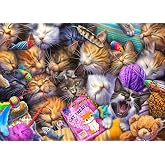 Buffalo Games John Francis Dog Days Garden Dogs 750 Piece Jigsaw Puzzle - 24"x18" Challenging Puzzle For Adults