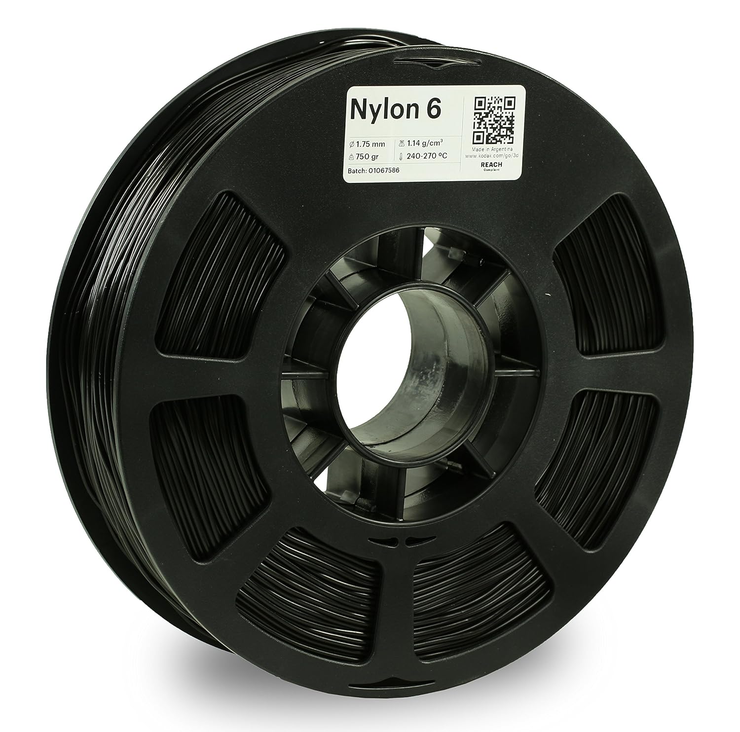 KODAK NYLON 6 3D printer filament BLACK color, +/ 0.03 mm