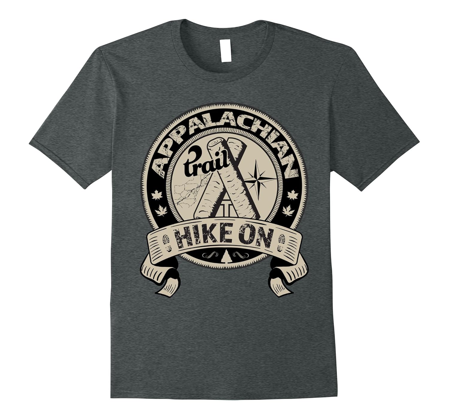 Appalachian Trail Hike On Map T-Shirt-Rose