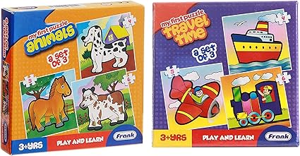 Frank Animals Puzzle & Travel Time Combo