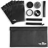 Smell Proof Bag with Accessories – Container Pouch PLUS Grinder, Resealable Bags, and Doob Tubes – Stash Storage Case - Smellproof No Odor Bags