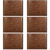 Sotiff 12 Pcs Leather Wallets Bulk for Men PU Fold Blanks Wallet in Bulk for Laser Engraving Christmas Father Gift(Brown)