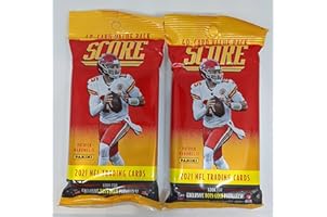 Pair 2021 Score NFL Football 40-Card Jumbo Fat Value Packs (80 Cards Total)