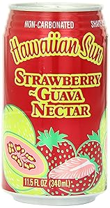 Hawaiian Sun Nectar, Strawberry-Guava, 11.5-Ounce (Pack of 24)
