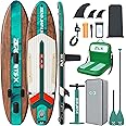 ZLX Inflatable Stand Up Paddle Board, 10'6" SUP Non-Slip Stable Deck Pad, Unique Center Fin, Premium Accessories, Portable Pa