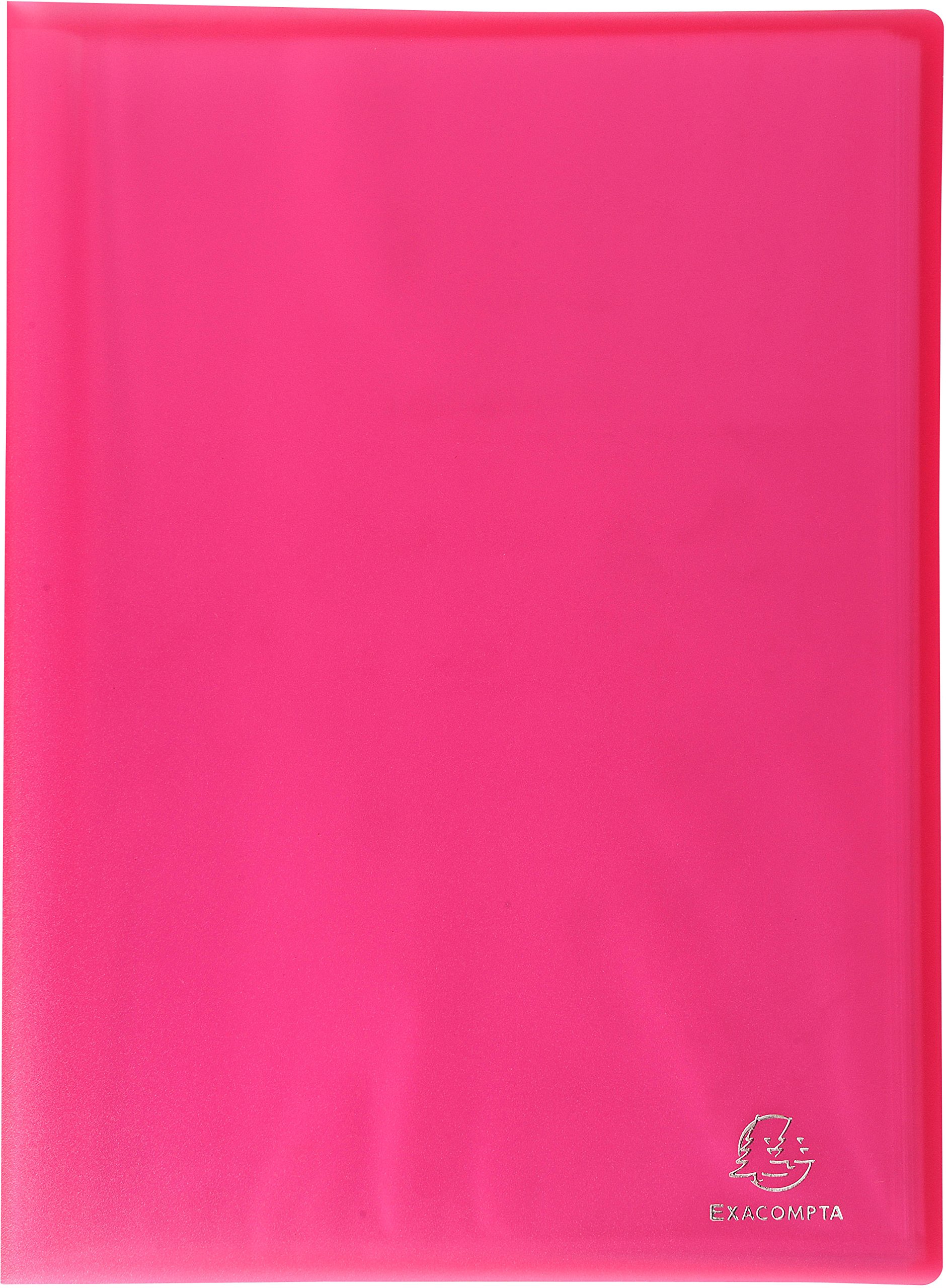 Exacompta - Ref 85465E - Chromaline Semi-Rigid PP Display Book - 240 x 320mm in Size, Suitable for Holding A4 Documents, 40 Pockets, 80 Viewing Pages - Red