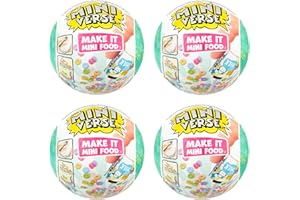 MGA's Miniverse Make It Mini Food Cafe Series 1 Breakfast Shop Bundle (4 Pack) Mini Collectibles, Blind Packaging, DIY, Resin Play, Replica Food, NOT Edible, Collectors, 8+