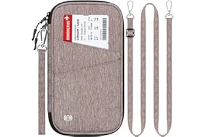 BKNOOU Passport Holder Family Rfid Blocking Travel Document Organizer,Travel Passport Wallet Multiple Passport Holder for Traveling,Family passport holder for 2 4 6 8,Passport Organizer for Men Women