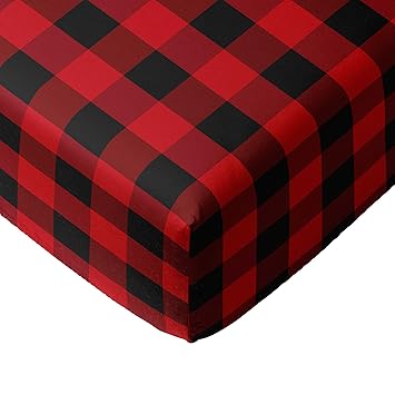 plaid crib sheet