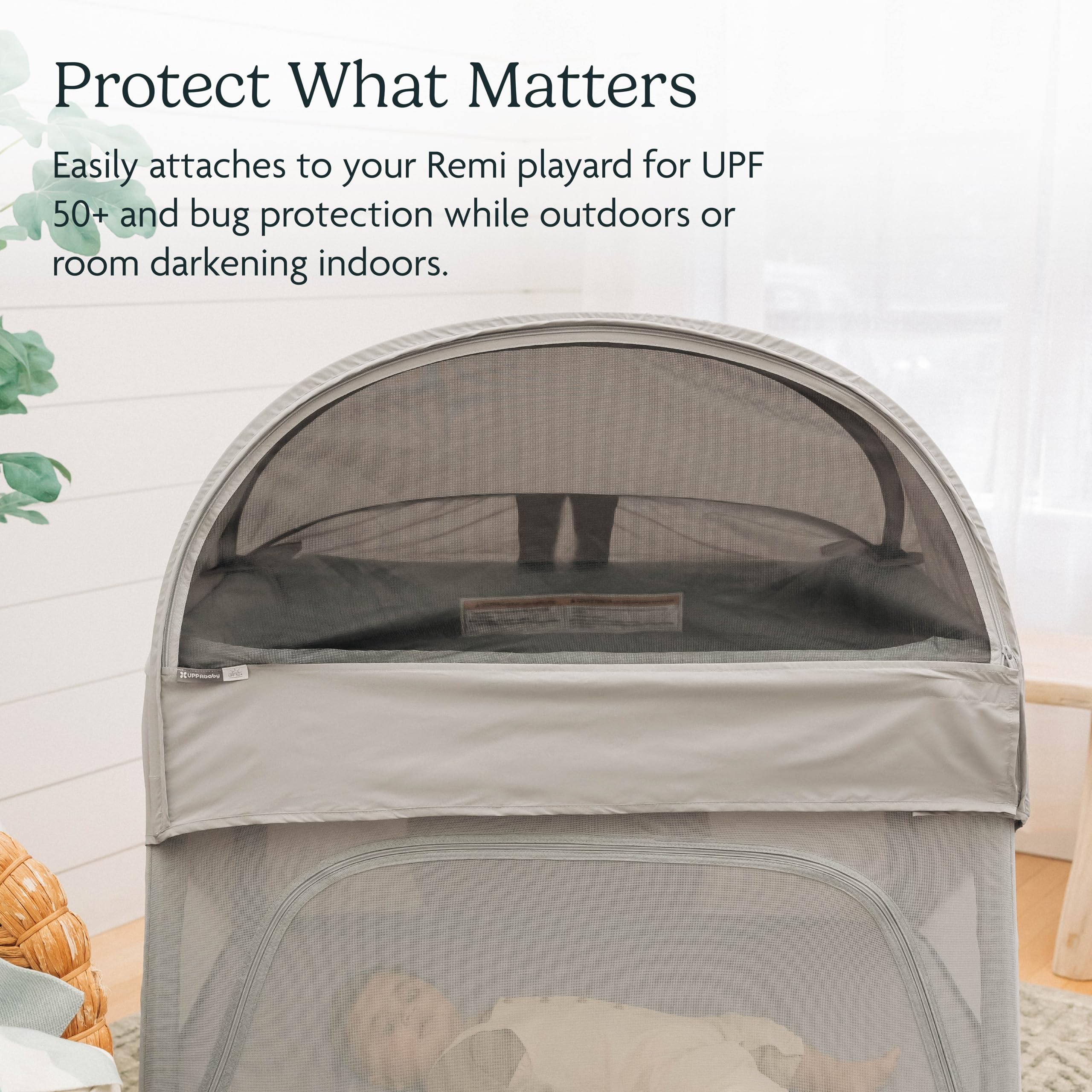 UPPAbaby Remi Canopy - Sun + Bug Protection - Ventilated Cover for Indoor or Outdoor Use - Folds Compactly for Travel