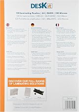 Deskit Extra-Strong Laminating Pouches A4 Gloss 250 Micron 120 Pack view 4