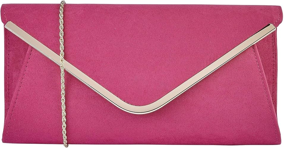fuchsia pink clutch bag
