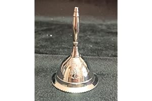 Indian Consigners Tree Alter Hand Bell Silver Crome Call Bells 3 Inches Nickle Altar Pendulam (Tree of Life)