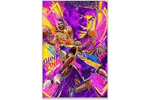 bzcpc Basketball Stars LeBron James Kobe Bryant Stephen Curry Poster Canvas Art Bedroom Wall Decor Kids Room Decor Inspirational Gift (Kobe)