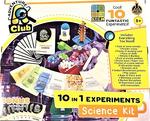 adventure club 10 in 1 experiments science kit