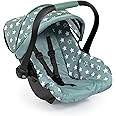 Bayer - Deluxe Doll Car Seat - Safety Belt, Sun Canopy, Accessories for Baby Dolls - Dolls up to 18” - Age 3+ - Grey Green - 