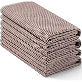 Homaxy 100% Cotton Waffle Weave Kitchen Towels - 4 Pack Soft and Absorbent Dish Towels - 16 x 26 Inches Quick Dry Hand Towels - Brown