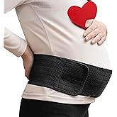HAB Smart 3 in 1 Pregnancy Support Belt - Compression Belly Bands for Pregnant Women, Maternity Support Belt for Back/Pelvic/Hip Pain, Ultimate Comfort in Pregnancy (Black, Small-Large)