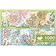 Puzzles for Adults 1000 Pieces, MOMIBOOK Jigsaw Puzzles of Flower Calendar, 75x50cm(29.5"x19.7") Interactive Decompression Puzzles, Funny Collection for Leisure, Relaxation, Stress Relief