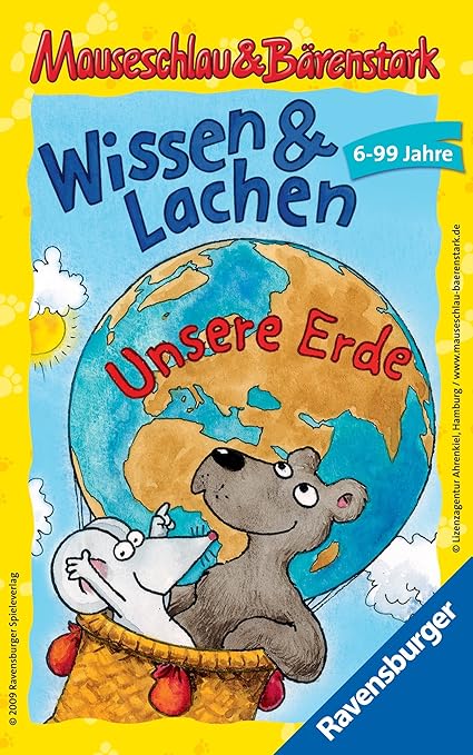 Ravensburger 23289 - Mauseschlau und Bärenstark Wissen und Lachen: Unsere Erde - Kinderspiel/ Reisespiel