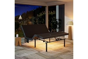 Marsail NS0 Queen Adjustable Bed Base - Smart Dual Motor Bed Frame with Wireless Remote, 3-Min Assembly, Zero Gravity & Anti-Snore Modes, Under Bed Lighting, 4 USB Ports