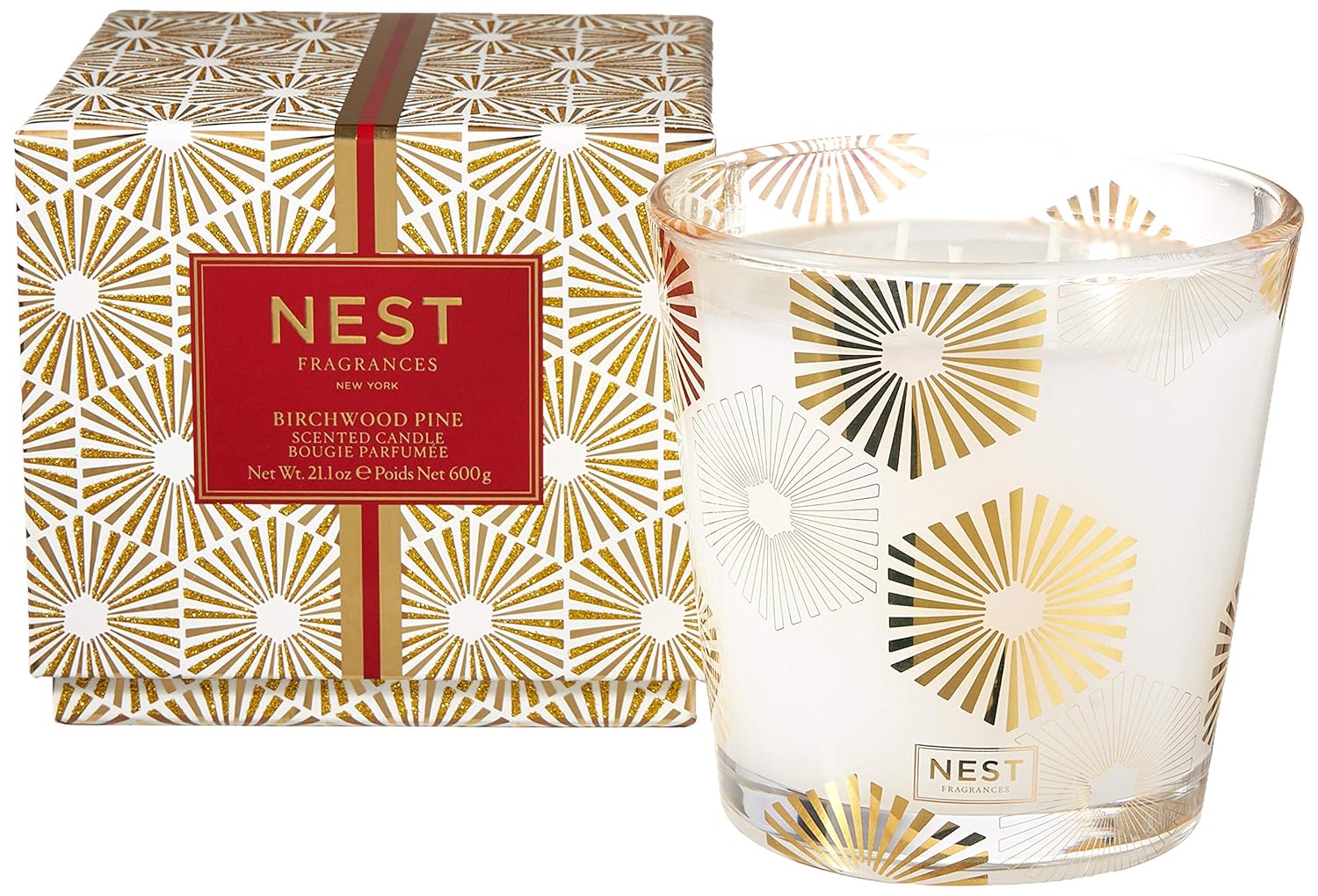 NEST Fragrances 3-Wick Candle- Birchwood Pine , 21.2 oz