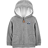 Simple Joys by Carter's boys Hooded Sweater Jacket With Sherpa Lining