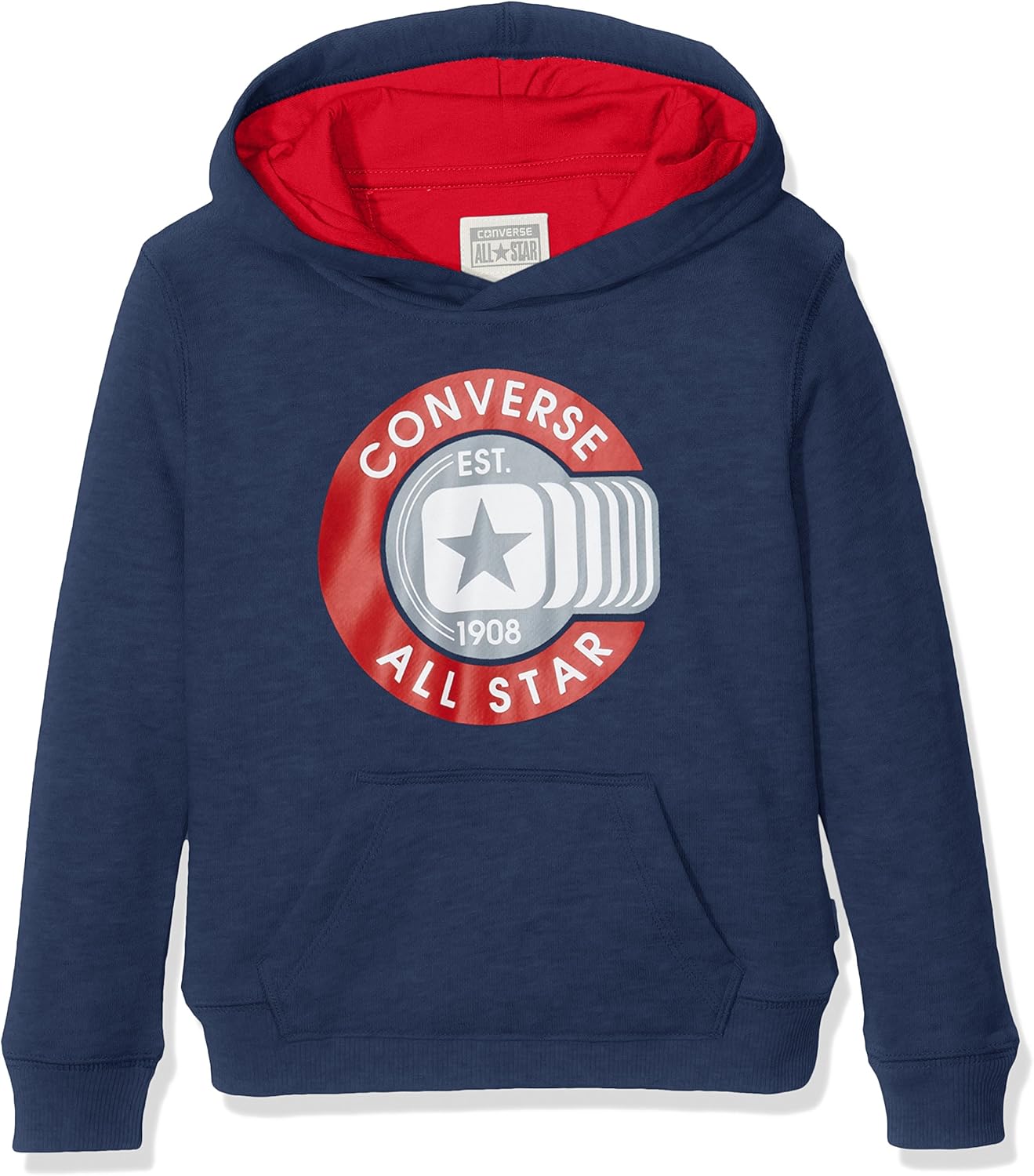 felpa kappa rossa con cappuccio