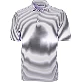 Cutter & Buck Mens Short Sleeve Virtue Eco Pique Stripe Recycled Mens Big and Tall Polo